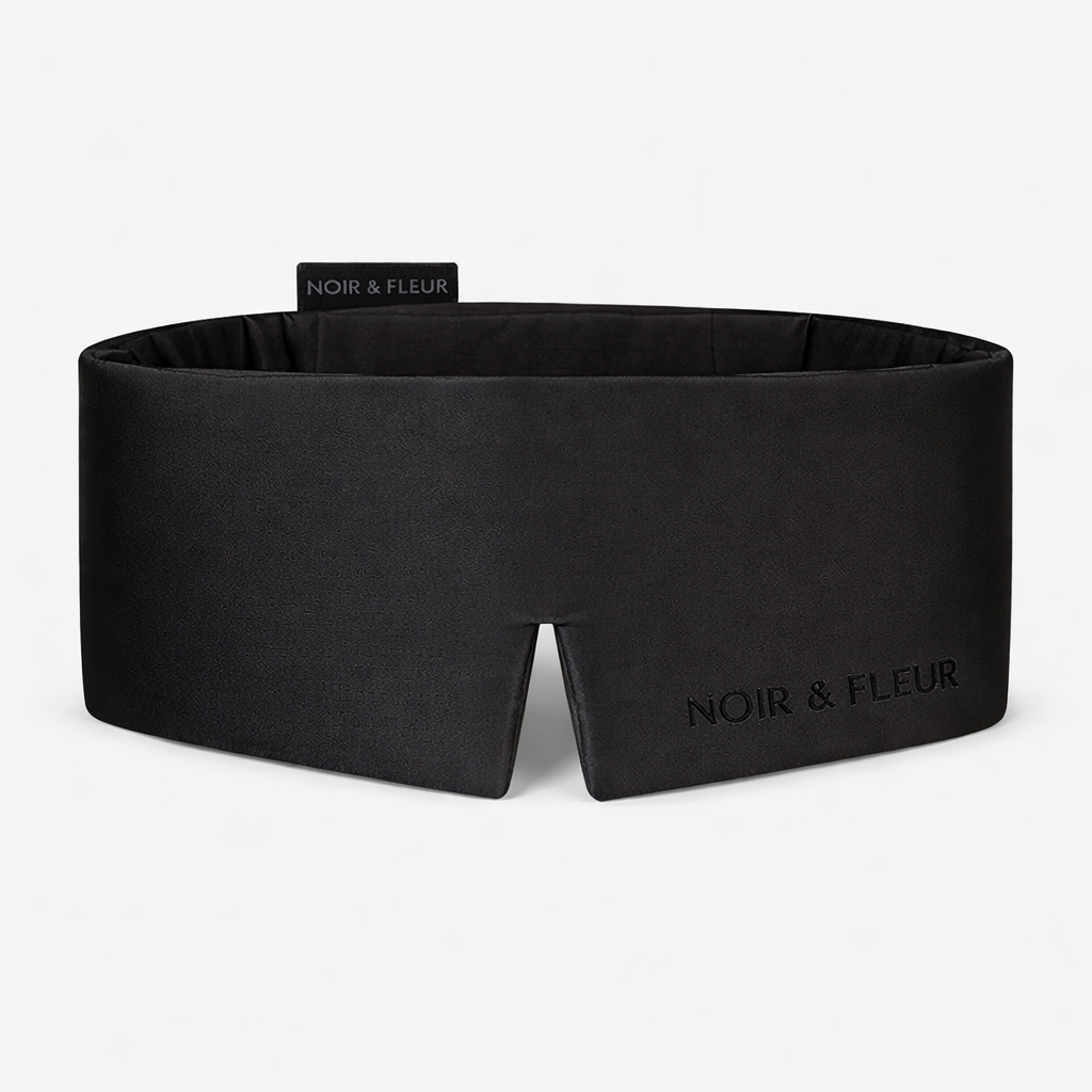 Noir & Fleur Deep Silk Sleep Mask – Black