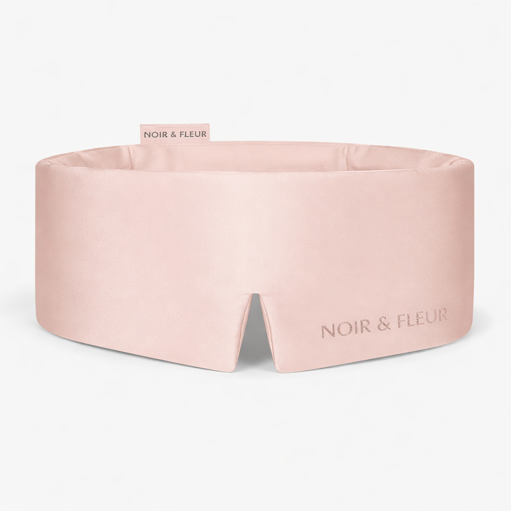 Noir & Fleur Deep Silk Sleep Mask – Blush